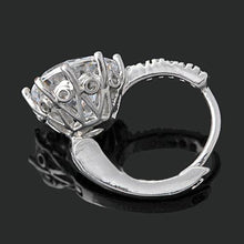 Load image into Gallery viewer, New Women's  White Gold Gp Clear Crystal Zircon Cz Earrings