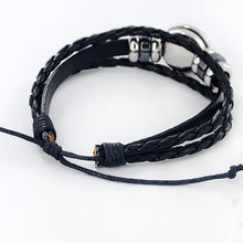 Load image into Gallery viewer, Fashion Zodiac Leather Bracelet With Charm Stone