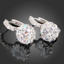 Load image into Gallery viewer, New Women&#39;s  White Gold Gp Clear Crystal Zircon Cz Earrings