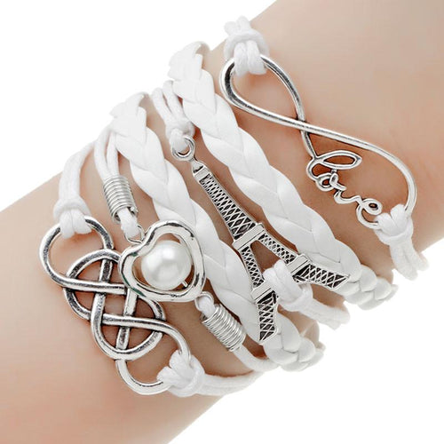 Vintage Bird Owls Anchor Bracelet