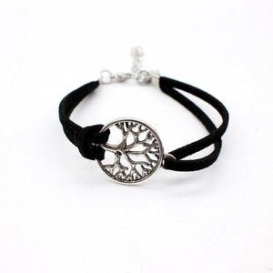 Tree of Life Triangle Leather Bracelet