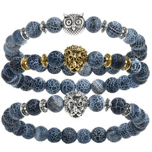 Load image into Gallery viewer, Leopard Tiger Eye Lion Head Bracelet