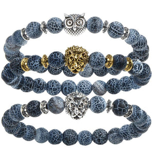 Leopard Tiger Eye Lion Head Bracelet