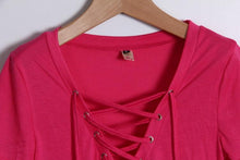 Load image into Gallery viewer, Summer Fashion Short Sleeve Sexy Deep V Neck  T-shirt For  Women