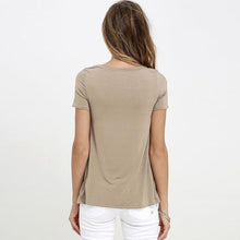 Load image into Gallery viewer, Summer Fashion Short Sleeve Sexy Deep V Neck  T-shirt For  Women