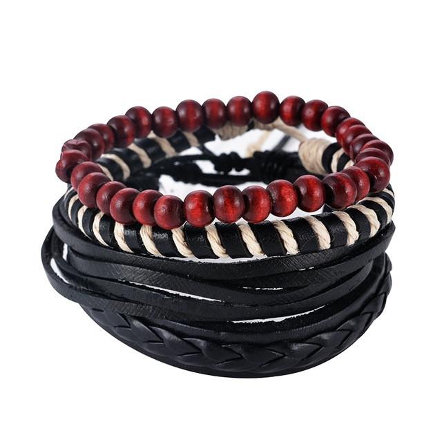 Leather Bracelet Men Multilayer Bracelet