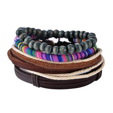 Load image into Gallery viewer, Leather Bracelet Men Multilayer Bracelet