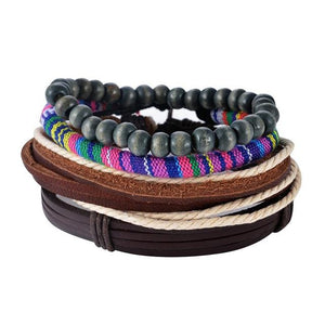 Leather Bracelet Men Multilayer Bracelet