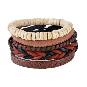 Leather Bracelet Men Multilayer Bracelet