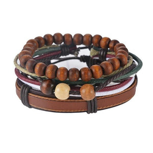 Leather Bracelet Men Multilayer Bracelet