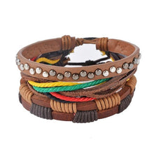 Load image into Gallery viewer, Leather Bracelet Men Multilayer Bracelet