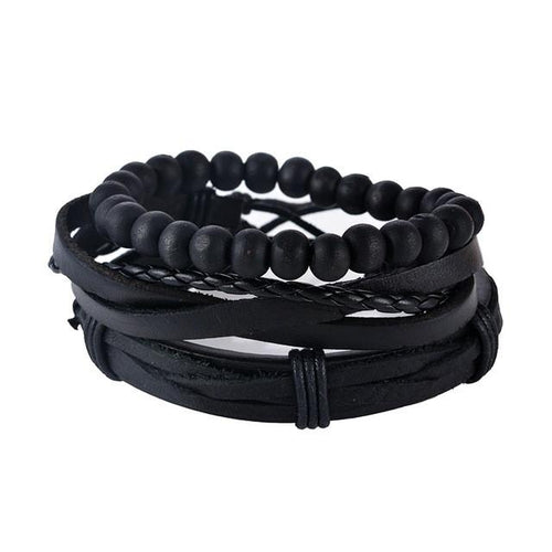 Leather Bracelet Men Multilayer Bracelet