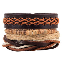 Load image into Gallery viewer, Leather Bracelet Men Multilayer Bracelet