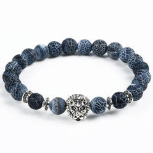Load image into Gallery viewer, Leopard Tiger Eye Lion Head Bracelet