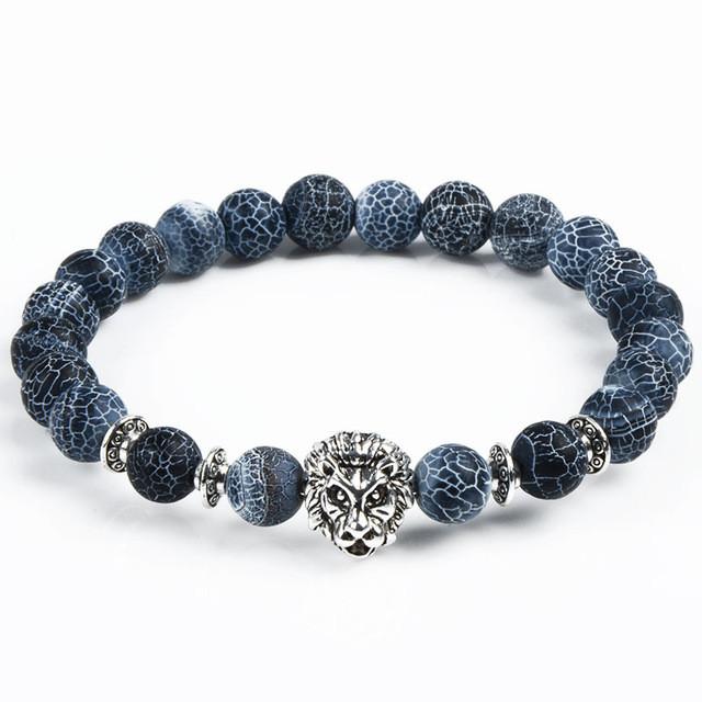 Leopard Tiger Eye Lion Head Bracelet