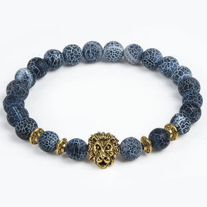 Leopard Tiger Eye Lion Head Bracelet