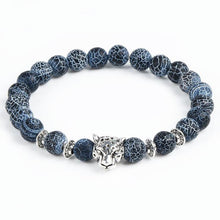 Load image into Gallery viewer, Leopard Tiger Eye Lion Head Bracelet