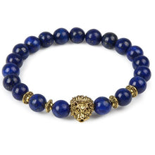 Load image into Gallery viewer, Leopard Tiger Eye Lion Head Bracelet