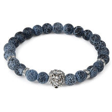 Load image into Gallery viewer, Leopard Tiger Eye Lion Head Bracelet