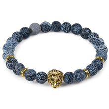 Load image into Gallery viewer, Leopard Tiger Eye Lion Head Bracelet