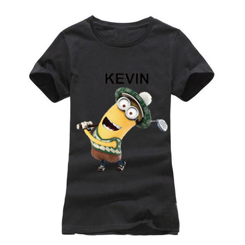 New Fashion T-Shirt Cartoon Kevin Minions Printed
