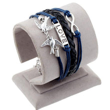 Load image into Gallery viewer, Vintage Bird Owls Anchor Bracelet