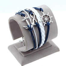 Load image into Gallery viewer, Vintage Bird Owls Anchor Bracelet