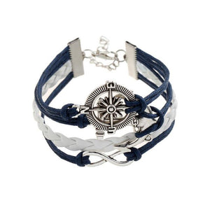 Vintage Bird Owls Anchor Bracelet