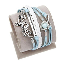 Load image into Gallery viewer, Vintage Bird Owls Anchor Bracelet