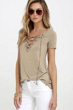 Load image into Gallery viewer, Summer Fashion Short Sleeve Sexy Deep V Neck  T-shirt For  Women