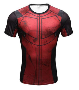 Comic Superhero Compression Fitness  T-Shirt