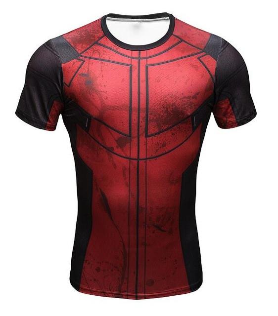 Comic Superhero Compression Fitness  T-Shirt