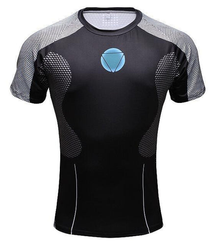 Comic Superhero Compression Fitness  T-Shirt