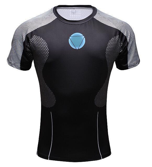 Comic Superhero Compression Fitness  T-Shirt