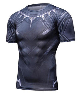 Comic Superhero Compression Fitness  T-Shirt
