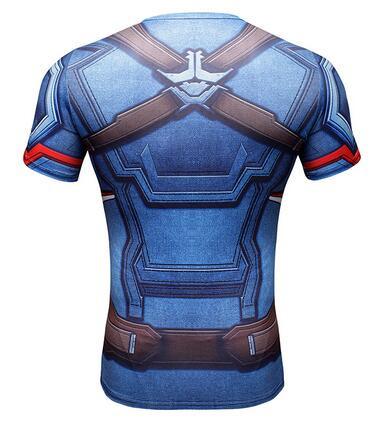 Comic Superhero Compression Fitness  T-Shirt