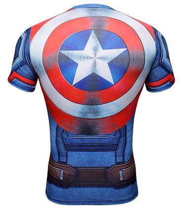 Comic Superhero Compression Fitness  T-Shirt