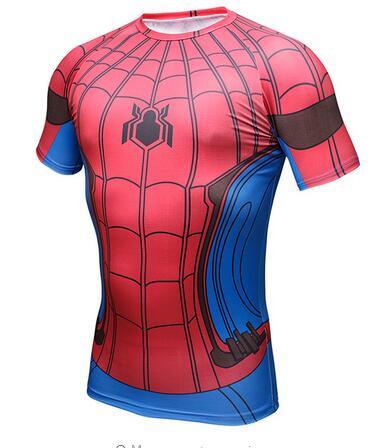 Comic Superhero Compression Fitness  T-Shirt