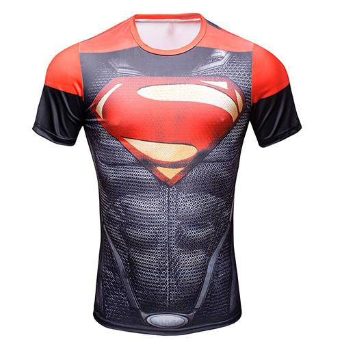 Comic Superhero Compression Fitness  T-Shirt