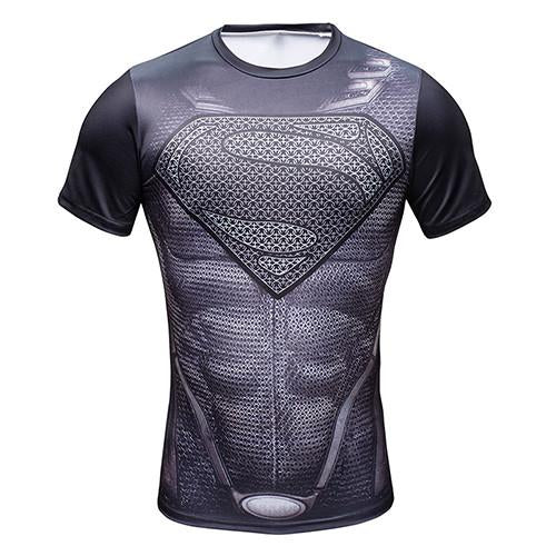 Comic Superhero Compression Fitness  T-Shirt