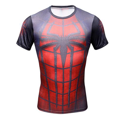 Comic Superhero Compression Fitness  T-Shirt