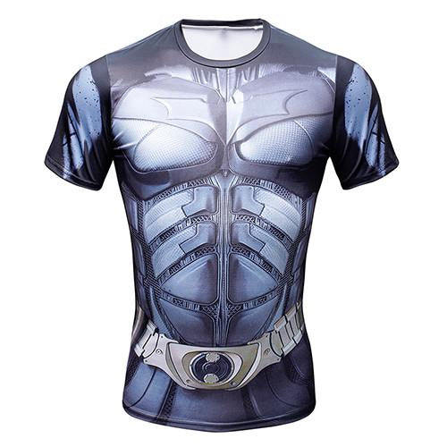 Comic Superhero Compression Fitness  T-Shirt