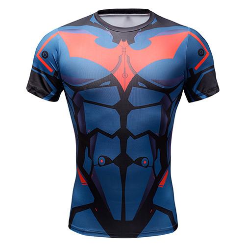 Comic Superhero Compression Fitness  T-Shirt