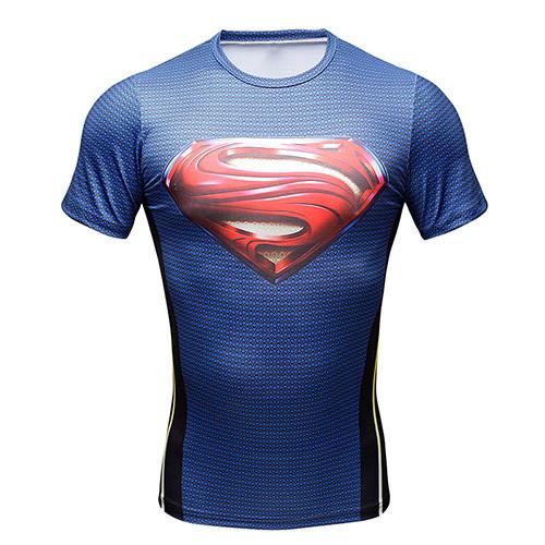 Comic Superhero Compression Fitness  T-Shirt