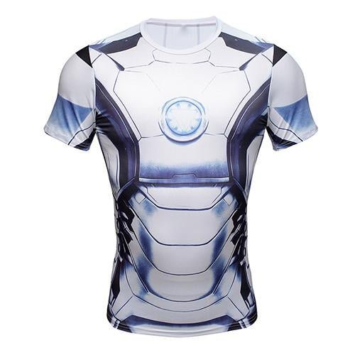 Comic Superhero Compression Fitness  T-Shirt