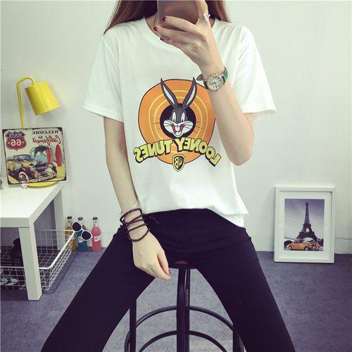 New Women T-Shirt Looney White Color