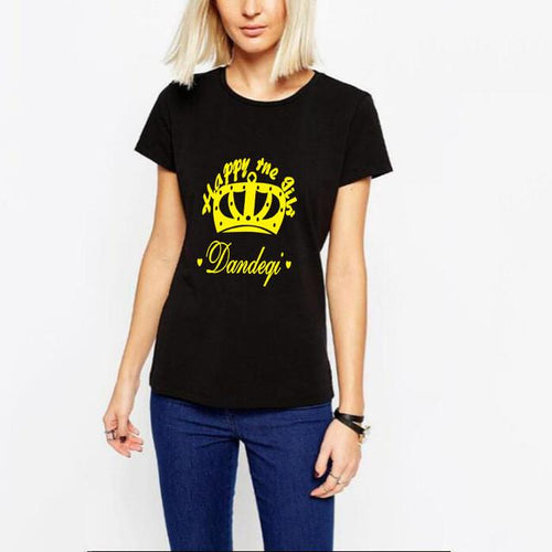 New Women T-Shirt Dandeqi Black Color