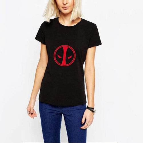 New Women T-Shirt Deadpool Print Funny Casual