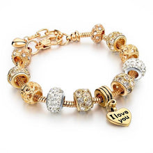 Load image into Gallery viewer, Crystal Heart Charm Bracelet