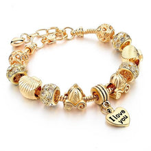 Load image into Gallery viewer, Crystal Heart Charm Bracelet